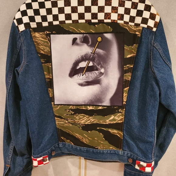 HERMAN MARKET Patchwork Denim Jacket - Unisex - Picture 4 of 8